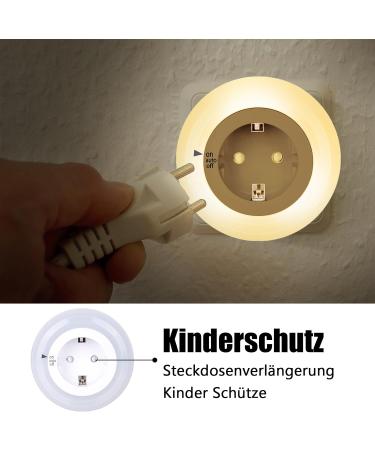 Emotionlite Night Light Socket with Twilight Sensor - Adjustable LED Lamp for Kids Warm White 2700k 3000k - Auto On/Off Brightness Control - Buy Online on GoSupps.com
