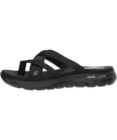 Skechers Flex Appeal 2.0 Start Up Sport Sandal - Unisex, Size 8, Black/Black - Buy Online on GoSupps.com