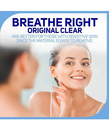 Breathe Right Nasal Strips Clear for Sensitive Skin Large - 30 Strips x 2 Pack - Buy Online on GoSupps.com