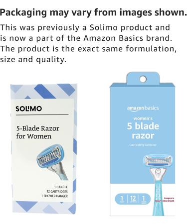 Solimo 5-Blade Razor for Women - Handle + 12 Cartridges + Shower Hanger | 14-Piece Set - Buy Online on GoSupps.com