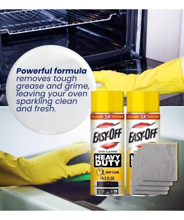 Buy GROVE 2x Easy Off Heavy Duty Oven Cleaner 14.5oz - Fast Degreaser & 4 Microfiber Cloths - Ideal for Stoves & Ovens - International Shipping Available - Buy Online on GoSupps.com
