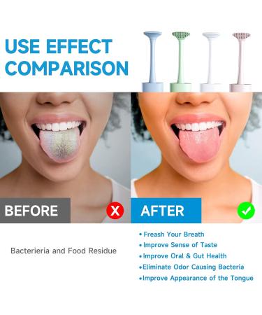 4 Pack Tongue Scraper Cleaners with Travel Case | Effective Oral Care for Adults & Kids - Fight Bad Breath Easily - Buy Online on GoSupps.com