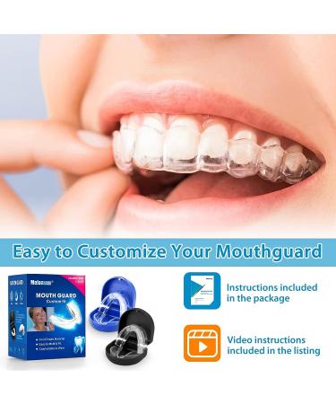 Professional Moldable Mouth Guards for Teeth Grinding - Pack of 8 with 2 Hygiene Cases - Buy Online on GoSupps.com