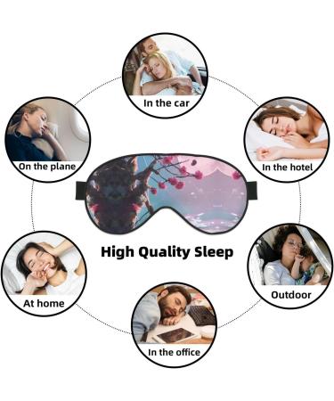 Small Pink Flowers Eye Mask - Soft Adjustable Sleep Mask for Men & Women | Comfortable Nighttime Eye Cover - Buy Online on GoSupps.com