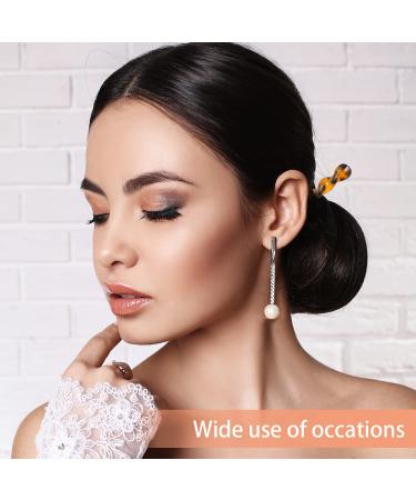 6 Piece Acetate Hair Sticks Set - Tortoise Shell Hairpins for Women and Girls - Buy Online on GoSupps.com