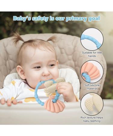 Bite Ring Toys for Babies - BPA-Free Silicone Teething Toys for 3+ Months - Sensory Molar Toys for Toddlers - Buy Online on GoSupps.com