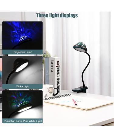 Xunhe Clamping Lamp for Kids | USB Rechargeable Dimmable Reading Light with Star Projection | 360 Adjustable Bed Clamp | Eye Protection Green - Buy Online on GoSupps.com