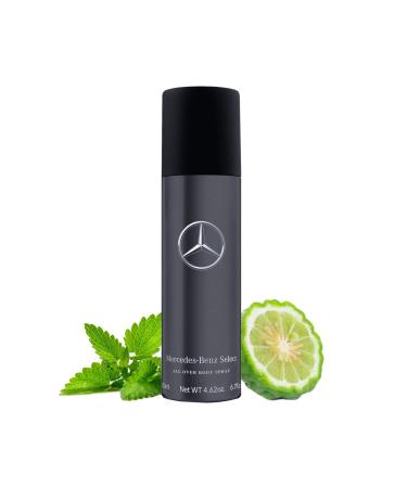 Mercedes-Benz Select All Over Body Spray - Woody Amber Fragrance for Men with Bergamot and Musk - All Day Freshness - Ideal Gift for Men - 6.7 oz