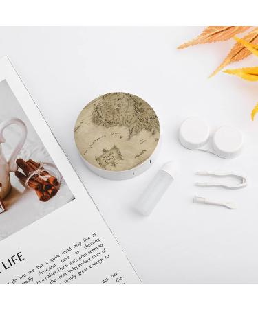 Middle Earth Map Contact Lens Case Kit | Bagea-Ka Eye Care Box with Mirror Tweezers & Solution for Home & Travel - Buy Online on GoSupps.com
