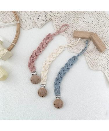 Handmade Crochet Pink Rose Baby Pacifier Chain | GLASSNOBLE | Eco-Friendly Baby Accessories - Buy Online on GoSupps.com