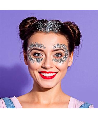 Shop Body Glitter Gel for Festivals | Sparkling White & Silver Sequins - Long-Lasting Liquid Face & Hair Makeup - Buy Online on GoSupps.com