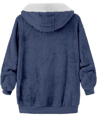 Hanxiulin Women's Oversized Plush Hoodie Jacket - Breathable Cozy Winter Fleece Coat - Buy Online on GoSupps.com