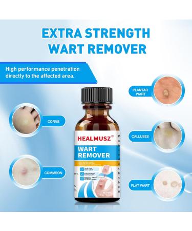 Fast Action Liquid Wart Remover - Natural Formula for Warts & Corns | Plantar Common & Flat Wart Treatment | Shop Now - Buy Online on GoSupps.com