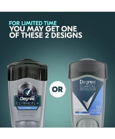 Degree Men Antiperspirant Deodorant Clean 72-Hour Sweat & Odor Protection 1.7 oz (Pack of 1) - Buy Online on GoSupps.com