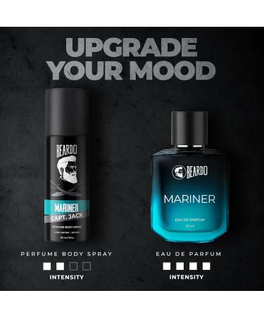 Beardos Mariner Perfume EDP 50ml & Mariner Captain Jack Perfume Body Spray 120ml | Eau De Parfum | Long Lasting Perfume for Men | Deodorant Body Spray for Men | Day Time Fragrance Body Spray For Men | - Buy Online on GoSupps.com