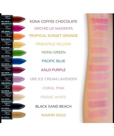 Magic Kiss Color Changing Matte Lipstick Set | Long Lasting & Nutritious with Aloe Vera | pH Lip Balm | Beauty Cosmetics Makeup | MADE IN USA | (2 Pack - Split A Green/Pink & Blue/Orange) - Buy Online on GoSupps.com