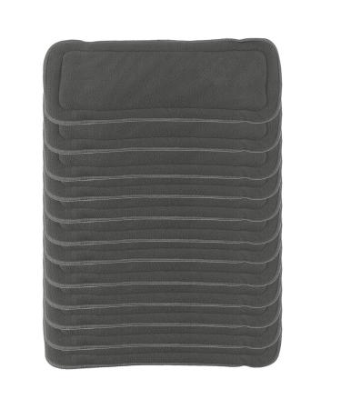 Happy cherry baby diapers Washable reusable baby diaper bamboo fabric diaper inserts set of 12 baby cloth soft fabric 4 sent - black 12 pieces (1 Pack) black