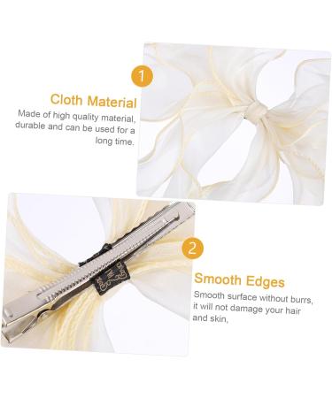 FRCOLOR 1pc Hairpin Hair Bow Headpieces Three- Layer Bow Hair Clip Korean Bridal Headpieces for Wedding Lace Ponytail Holder Bowknot Ribbon for Bows Bride Fabric Fashion Headband 48X19X1CM Beige - Buy Online on GoSupps.com