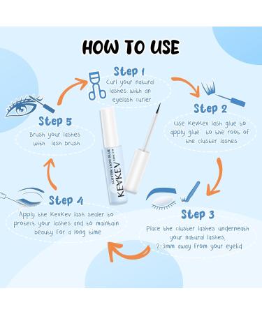 KevKev Lash Glue Black 7ml - Quick Dry Super Strong Hold | Waterproof Formaldehyde-Free & Cruelty-Free Adhesive for DIY Lashes - Buy Online on GoSupps.com