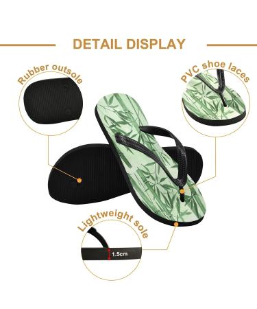 Buy Mnsruu Watercolor Bamboo Tree Flip Flops - Multi-Color Sandals for Home Spa Hotel & Travel - Stylish Footwear for Men & Women - Buy Online on GoSupps.com