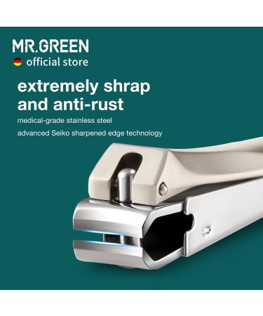Buy MR.GREEN Stainless Steel Nail Clippers - Anti Splash Fingernail Cutter | Bionics Design Manicure & Pedicure Tools - Buy Online on GoSupps.com