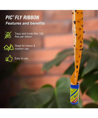 Fly Ribbons Fruit Fly Traps - Indoor/Outdoor Bug Trap for Winged Insects - Pack of 10 - Buy Online on GoSupps.com
