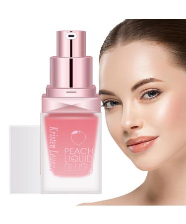 WOBBLO Liquid Cream Blush Cream Blush 18ml Long Lasting Makeup Natural Look Water Resistant Wet Finish Skin Blush for Healthy Blush 4#