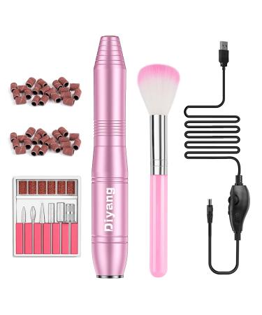 Diyang electrical nail miller portable upgraded USB electrical nail file for ggelnails professional manicure polishing form tool Christmas present for girls a.rosa
