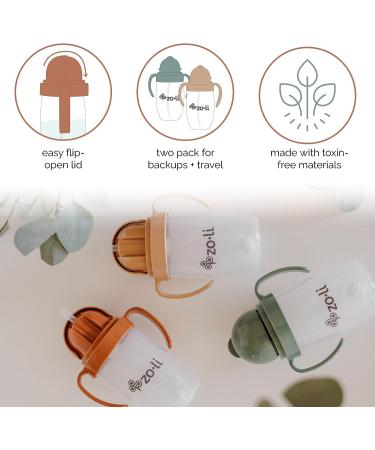 ZoLi BOT 2.0 Weighted Straw Sippy Cup | Copper Rust/Burnt Orange | Toddler Training Cup - Buy Online on GoSupps.com