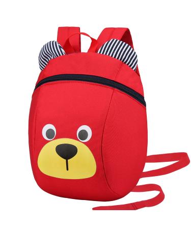 Kids Toddler Backpack Boys Girl with Leash Harness Kindergarten Bookbag Preschool Nursery Daycare School Bag Lunch Box Red