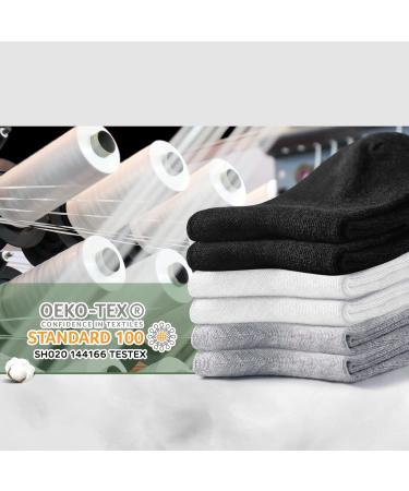 MOWENTI Unisex Sneaker Socks - 10 Pairs Cotton Breathable Ankle Socks for Sports & Leisure (Size 39-42) - White - Buy Online on GoSupps.com