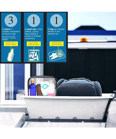 Clear Plastic Empty Squeeze Bottles 18 Pack 3.4oz/100ml with Flip Cap, TSA Approved Toiletry Bag - 4 Pack Small Cosmetic Bag - Set of 22 - Buy Online on GoSupps.com