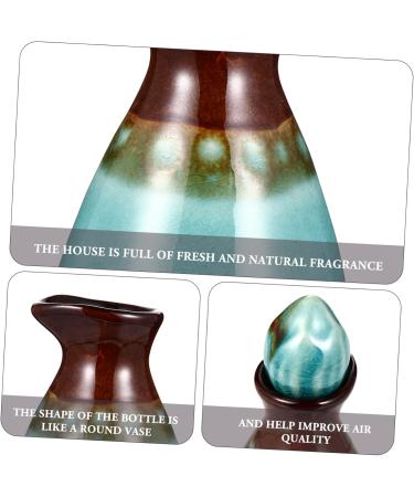 Zerodeko 3pcs Aromatherapy Essential Oil Bottle Set - Blue Ceramic 11x6cm - International Shipping - Buy Online on GoSupps.com