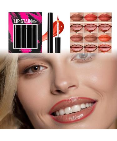 Removable Lip Liner Stain Makeup Lip Lacquer Removable 6 Parts Highly Pigmented NonBreaking Lip Stain For Women and Girls - Buy Online on GoSupps.com