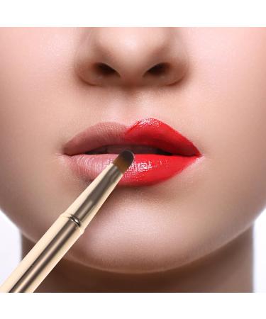 Double Ended Lipstick Brush - Premium Lip Makeup Tool | Lip Balm & Lip Mask Applicator | Golden Cosmetic Brush for Flawless Lips | Enhance Your Beauty Routine - Buy Online on GoSupps.com