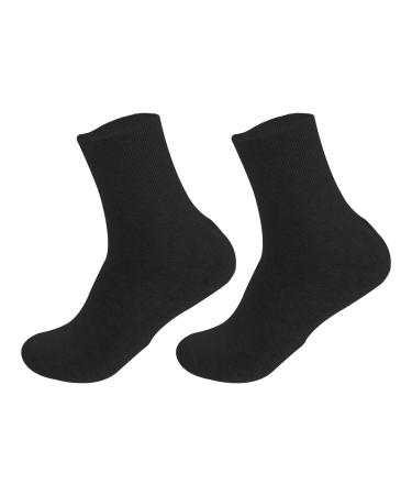 2pcs Sock Spa Pedicure Booties Dry Cracked Spa Pedicure Booties Man Pure Cotton Breathable Lotion Black