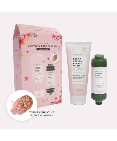 VOESH Shower + Empower Set | Vegan Sugar Scrub Body Wash & Hydrating Skincare | At Home Spa Essentials - Buy Online on GoSupps.com