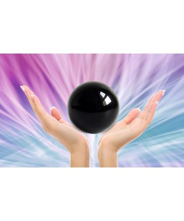 Mina Heal 70mm Black Obsidian Crystal Ball for Feng Shui Meditation & Home Decoration | Crystal Healing & Prophecy - Buy Online on GoSupps.com