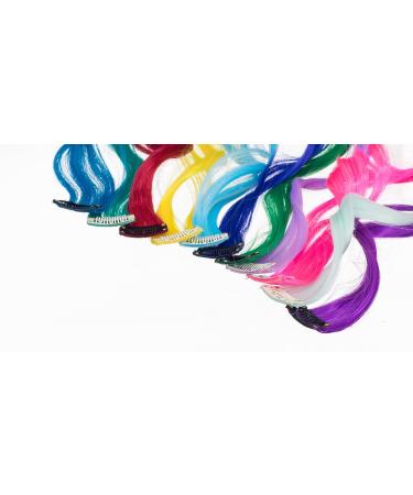 SWACC 22 Pcs Colored Party Highlights Clip in Hair Extensions - Multi-Colors Synthetic Hairpieces - Buy Online on GoSupps.com
