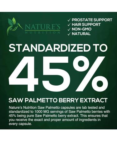 Saw Palmetto Supplement for Men & Women - Herbal Health Support with Fatty Acids & Essential Nutrients - 2 Month Supply 120 Capsules - Buy Online on GoSupps.com