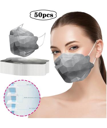 Buy WEXCV 50-Piece Adult 3D Fish Shape Masks - Breathable Dustproof Mouth-Nose Covering | Colorful Protection with Large Bands - International Shipping Available - Buy Online on GoSupps.com