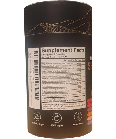 Organic Himalayan Shilajit Gold Gummies for Men and Women Black Seed Oil Ashwagandha Ginseng Turmeric Gokshura Lion's None Lab Tested %75 Fulvic Acid No Sugar Added Halal 90Gummy 90 Count (Pack of 1) - Buy Online on GoSupps.com
