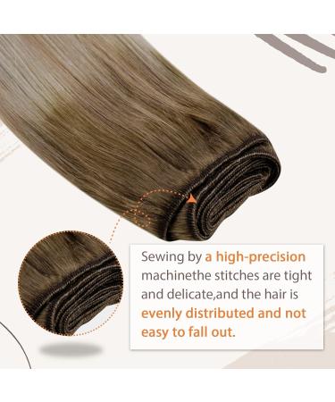 LAAVOO Real Hair Extensions - Blonde Balayage Ombre Sew-In Wefts | 80g #8/16/60cm | Premium Quality Hair for International Shipping - Buy Online on GoSupps.com