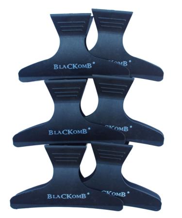 BlackComp Column clamps from carbon hair clips for hairdresser - hair clip clipse hairdressing requirement brackets for hairdressers haircut help hair clips - 6 pieces black 8 cm - Buy Online on GoSupps.com
