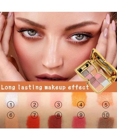 Popmuaa 10 Colors Sparkle Shimmer Eyeshadow Palette Glitter Eyeshadow Palette Makeup Set Long Lasting Glitter Eyeshadow Palette Eye Make up Pallet (A06) - Buy Online on GoSupps.com