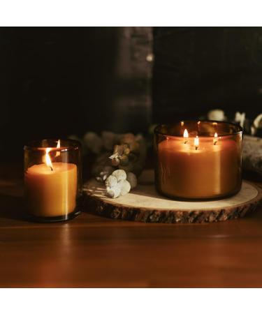 Cedarwood Nutmeg & Lavender Essential Oil Beeswax Candle | Bluecorn Beeswax Botanica | 8 oz Blown Glass Jar - International Shipping Available - Buy Online on GoSupps.com