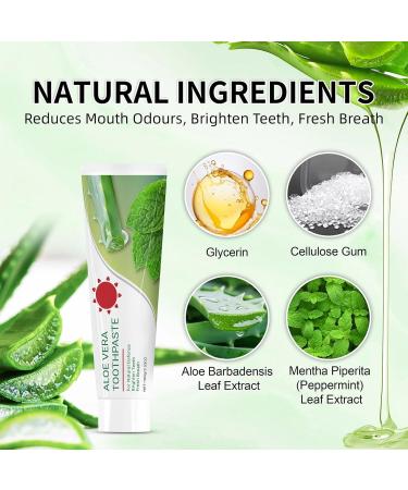  Zankie Organic toothpaste with aloe vera - Fluoride-free aloe toothpaste for sensitive teeth - Natural effect - 100g - Buy Online on GoSupps.com