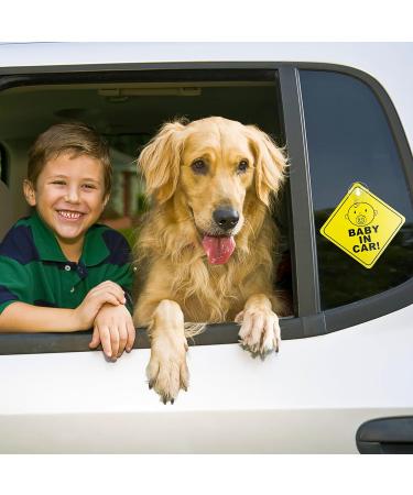 TIESOME 2PCS Baby on Board Sign for Car with Suction Cups - Safety Warning Sticker for Kids - Durable Decal for Baby in Car - Buy Online on GoSupps.com