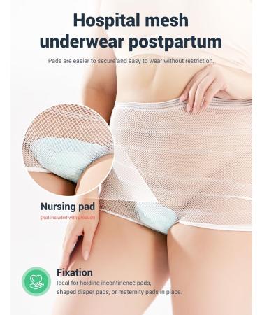HANSILK Disposable Maternity Knickers - 5 Pack Washable Hospital Panties for C-Section Recovery - Postpartum Underwear for Women (M White) - Buy Online on GoSupps.com