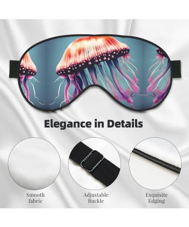 Buy SSIMOO Jellyfish Print Double-Sided Eye Mask | Soft Light Blocking Sleep Mask - Enhance Your Sleep Quality Worldwide - Buy Online on GoSupps.com